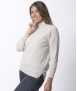 PULL COL MONTANT FEMME ECRU - BAPTISTINE