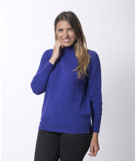 PULL COL MONTANT FEMME VIOLET - BAPTISTINE